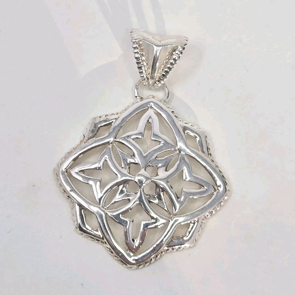 Vintage Milor Italy‎ Sterling Silver 925 Filigree Flower Pendant – 2" 12g